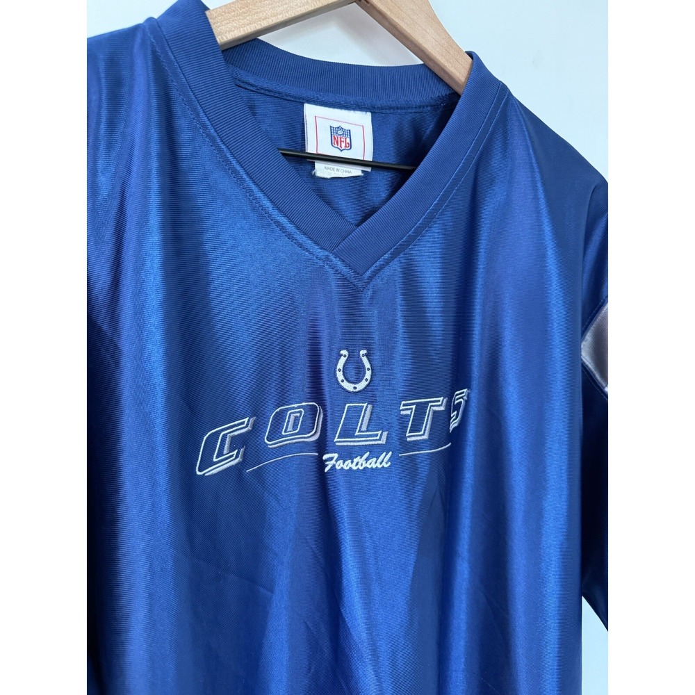 Vintage NFL Mens Blue Indianapolis Colts Short Sleeve Jersey T-Shirt Size Large